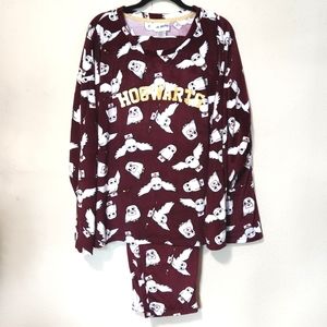 Harry Potter Hogwarts Sleepwear 2 Piece Pajama Set Size 3XL EUC!